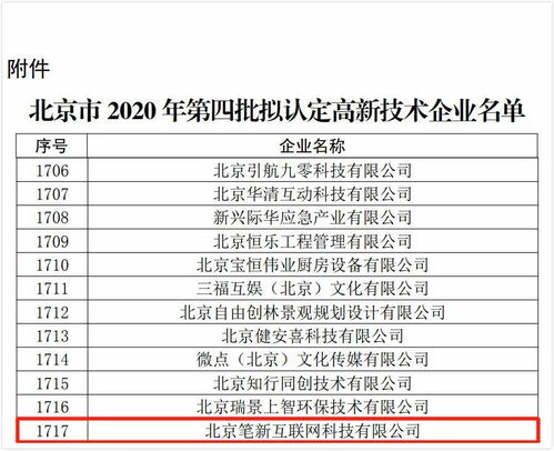 纸贵科技北京公司成功入选北京市2020年拟认定高新技术企业，助力信息技术咨询服务发展